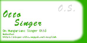 otto singer business card